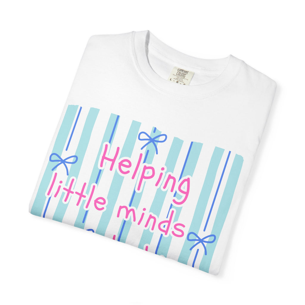 Teacher Shirt, Helping Tiny Humans do big things, Comfort Colors, Teacher appreciation gift, stripe trend