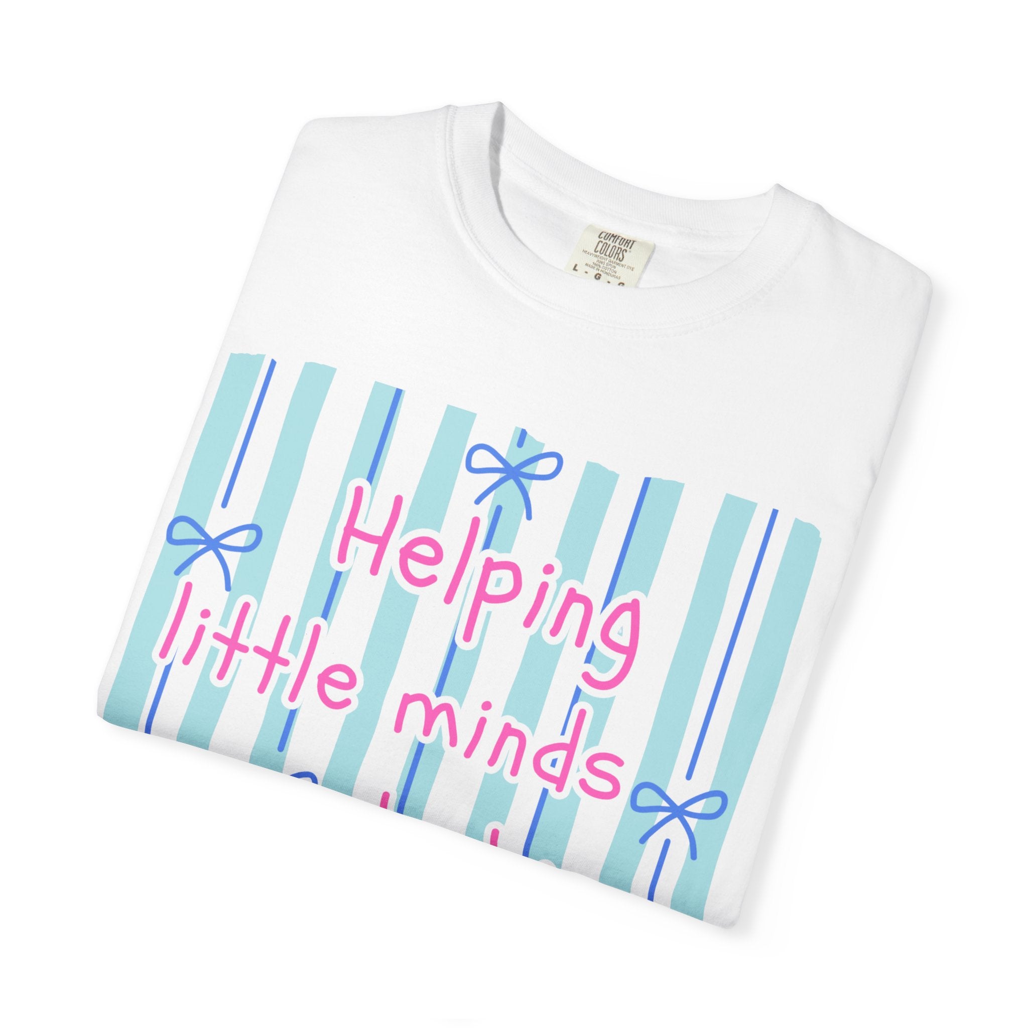 Teacher Shirt, Helping Tiny Humans do big things, Comfort Colors, Teacher appreciation gift, stripe trend