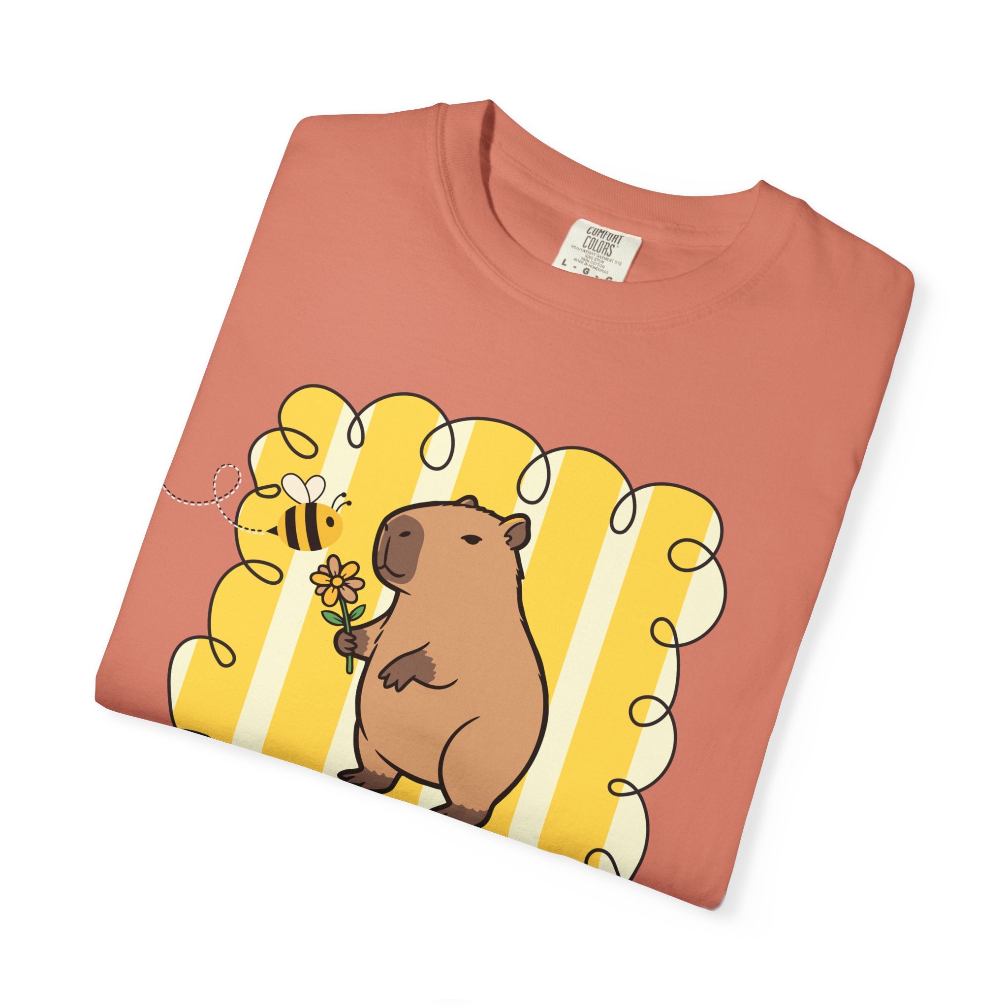 Capybara Be kind Be Capy T-shirt, Comfort Colors, Cute gift, stripe trend