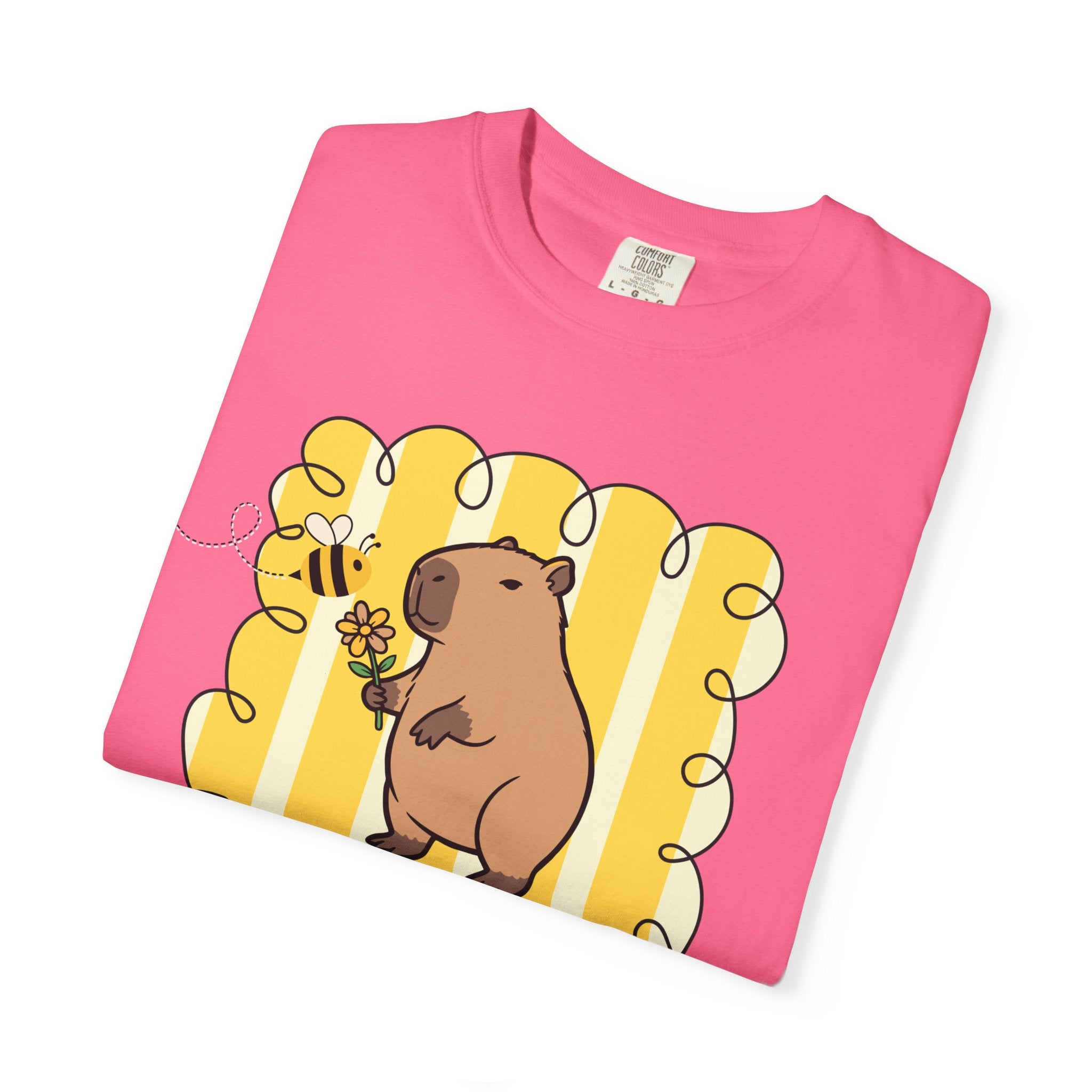 Capybara Be kind Be Capy T-shirt, Comfort Colors, Cute gift, stripe trend