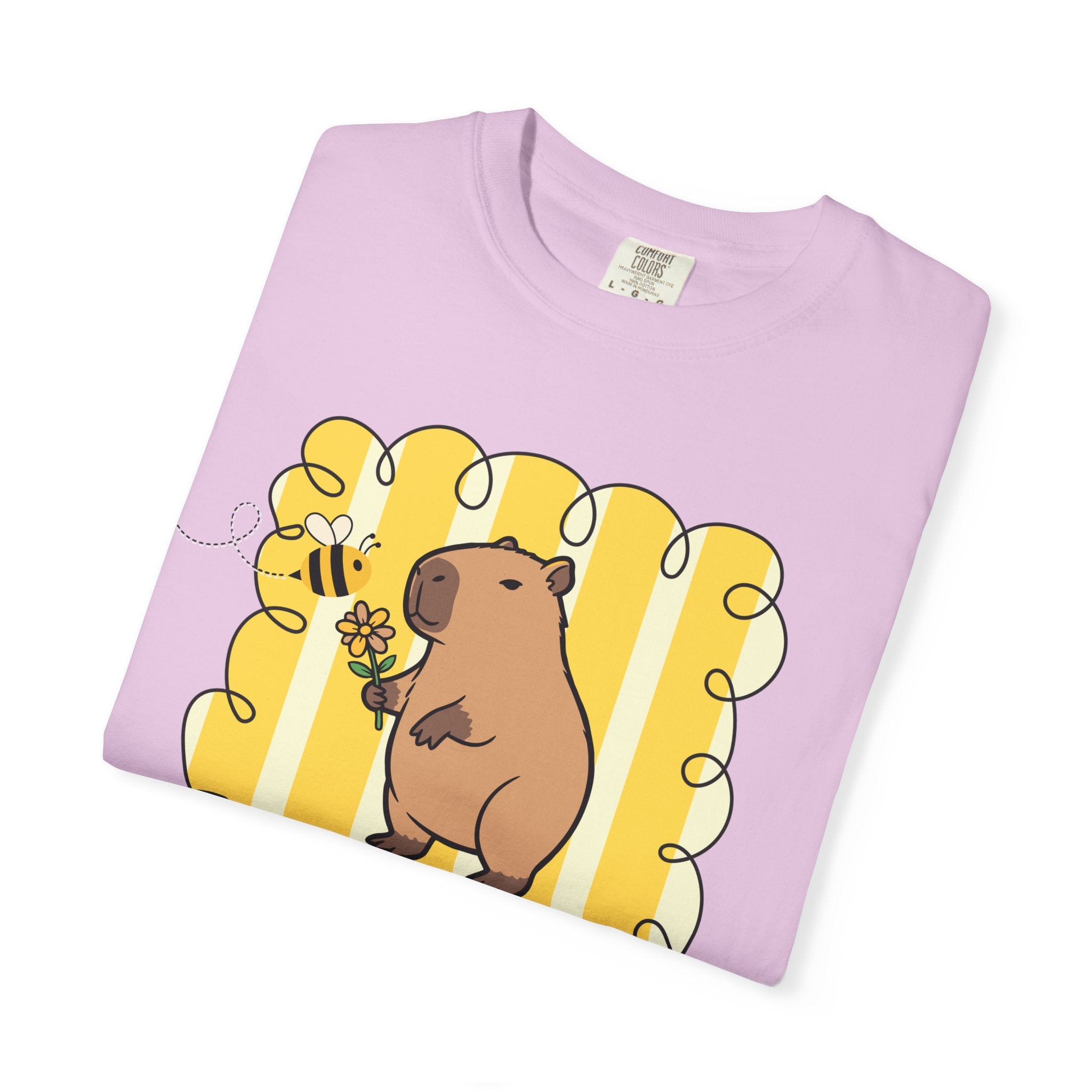 Capybara Be kind Be Capy T-shirt, Comfort Colors, Cute gift, stripe trend
