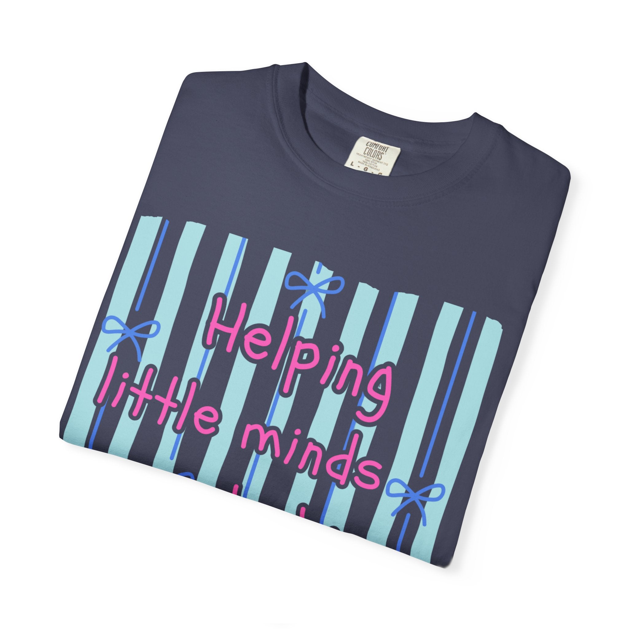 Teacher Shirt, Helping Tiny Humans do big things, Comfort Colors, Teacher appreciation gift, stripe trend