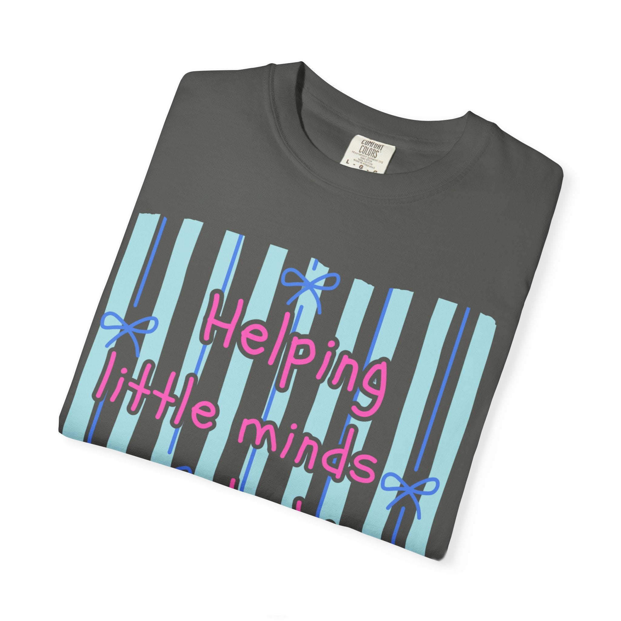 Teacher Shirt, Helping Tiny Humans do big things, Comfort Colors, Teacher appreciation gift, stripe trend