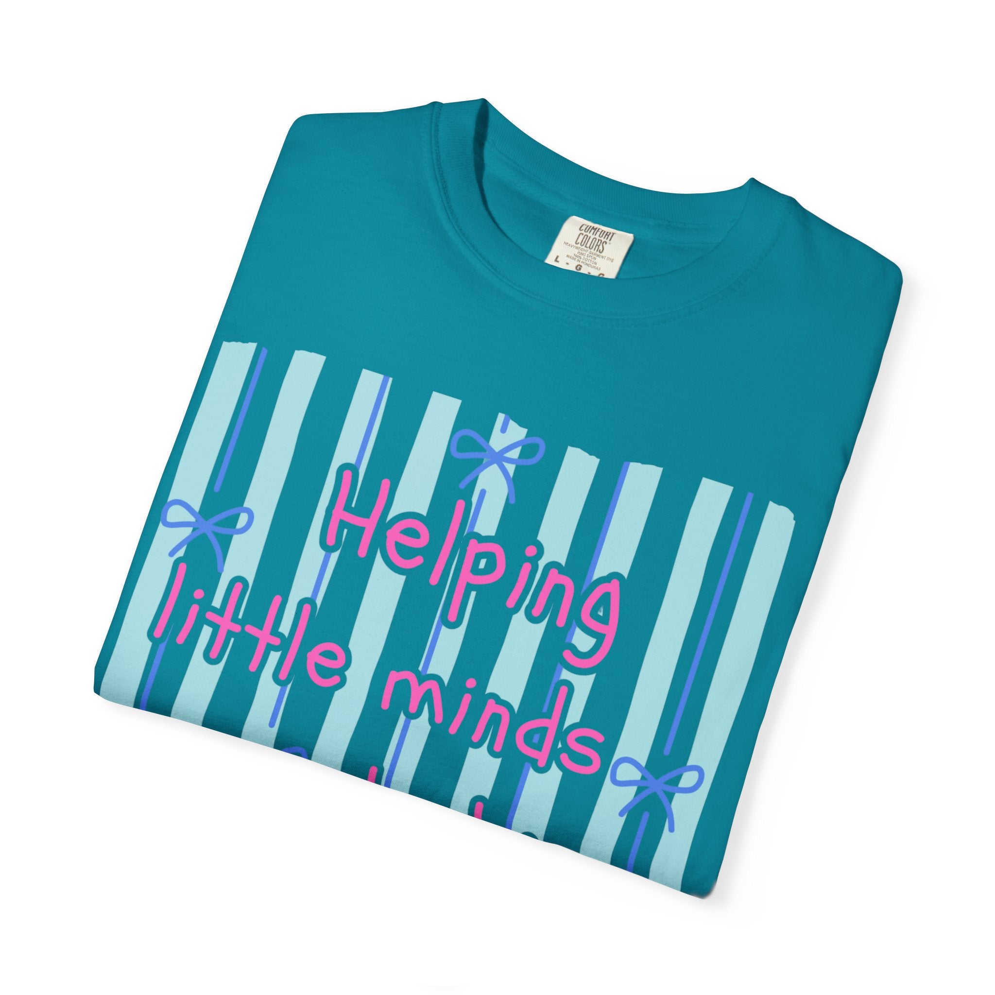 Teacher Shirt, Helping Tiny Humans do big things, Comfort Colors, Teacher appreciation gift, stripe trend