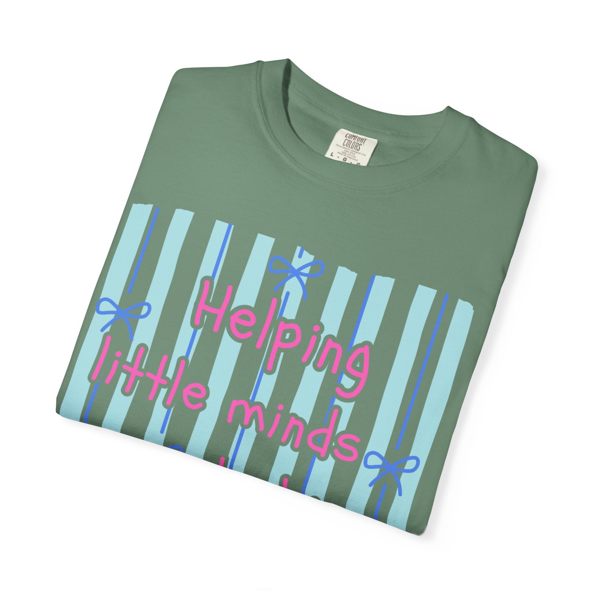 Teacher Shirt, Helping Tiny Humans do big things, Comfort Colors, Teacher appreciation gift, stripe trend