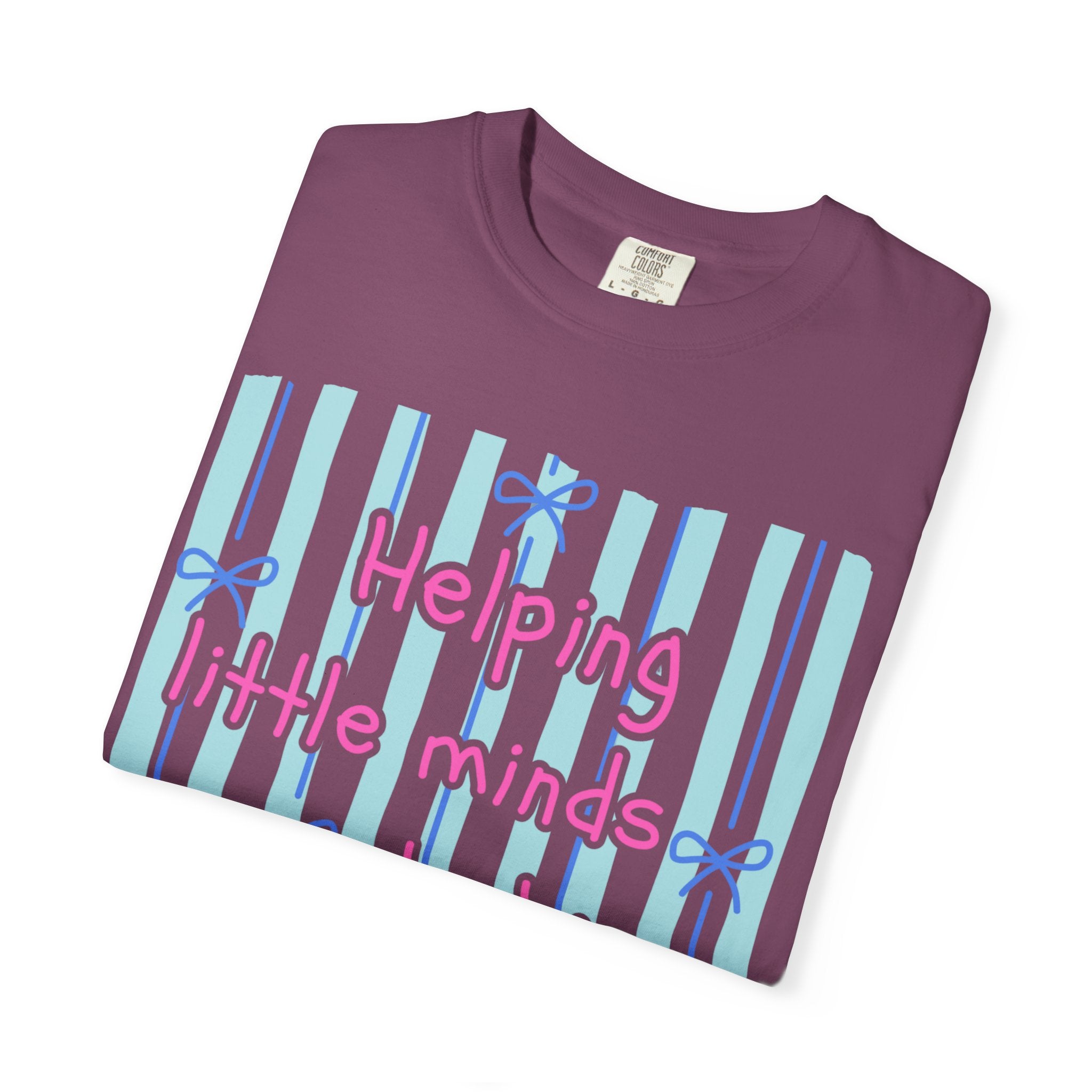 Teacher Shirt, Helping Tiny Humans do big things, Comfort Colors, Teacher appreciation gift, stripe trend