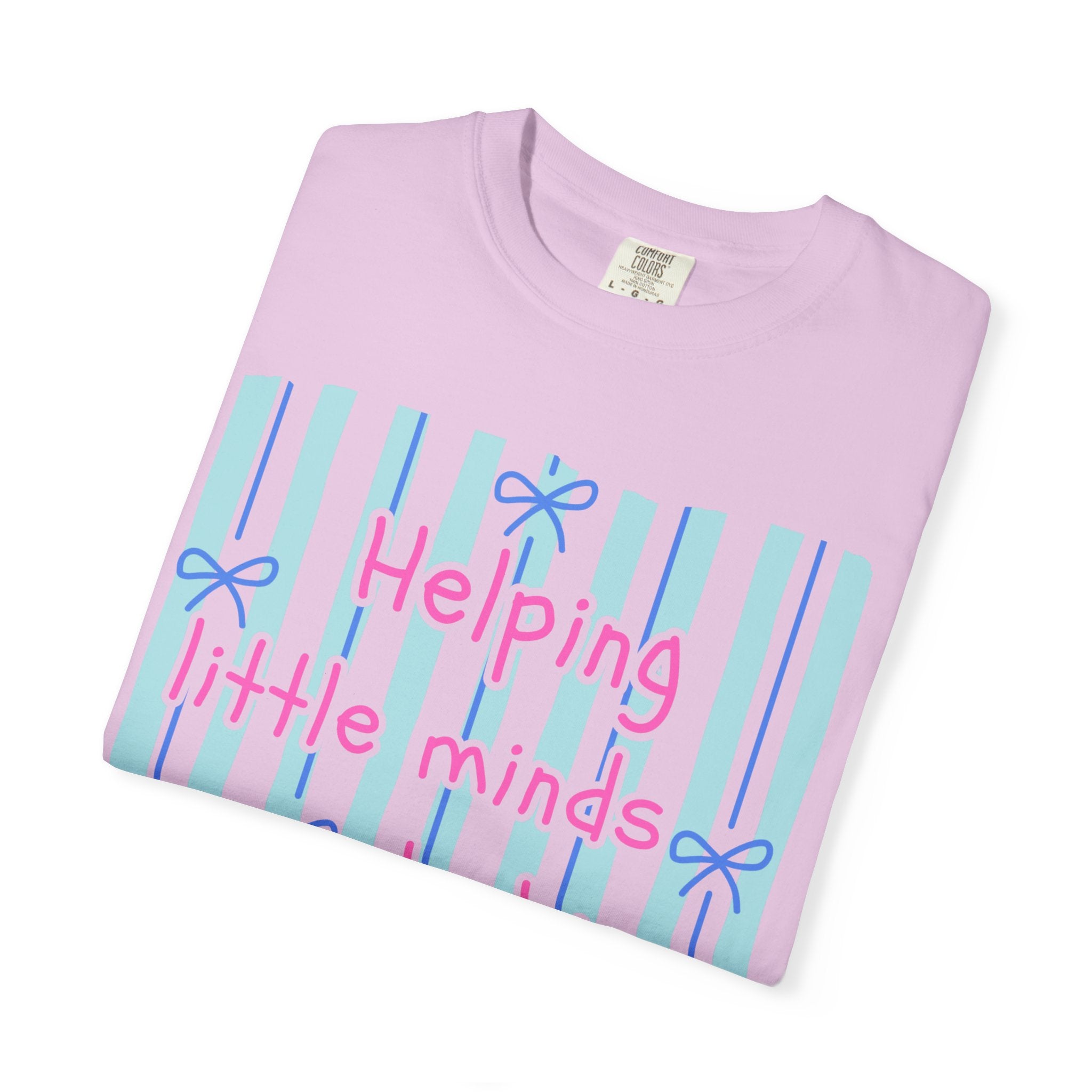 Teacher Shirt, Helping Tiny Humans do big things, Comfort Colors, Teacher appreciation gift, stripe trend