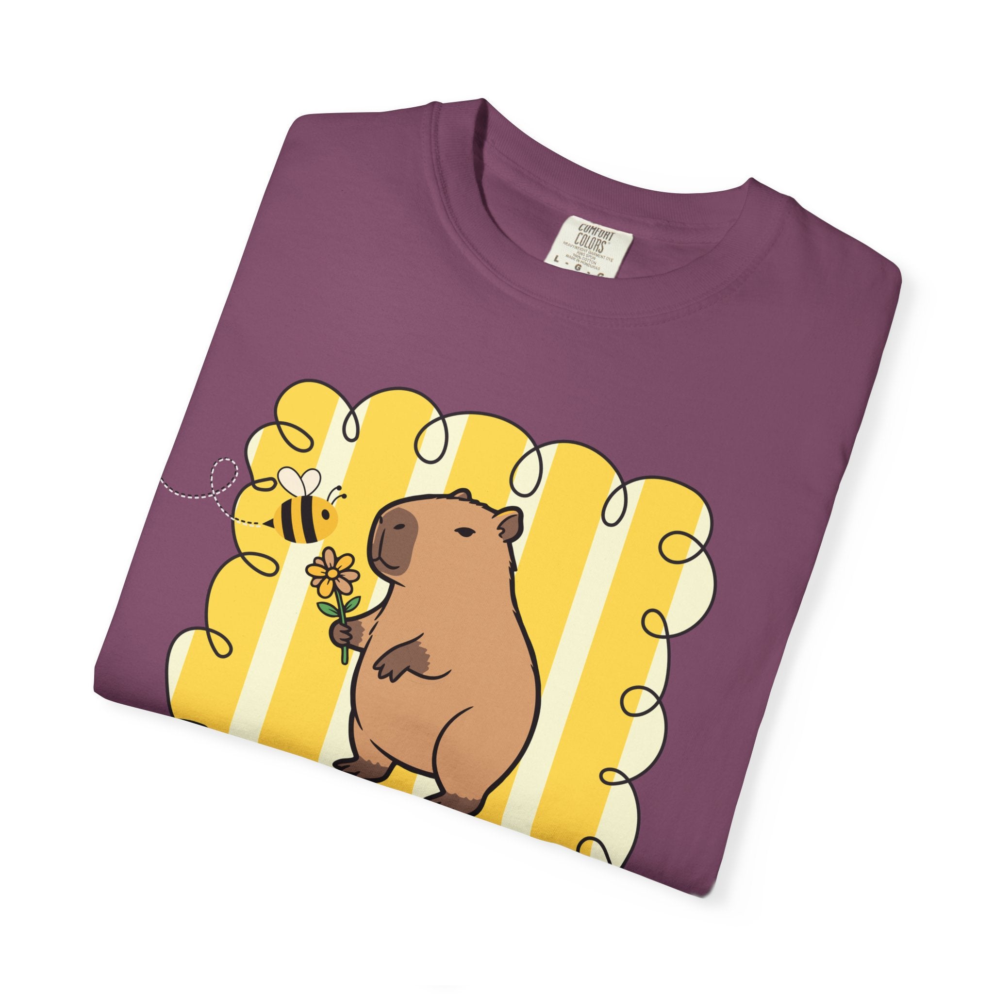 Capybara Be kind Be Capy T-shirt, Comfort Colors, Cute gift, stripe trend