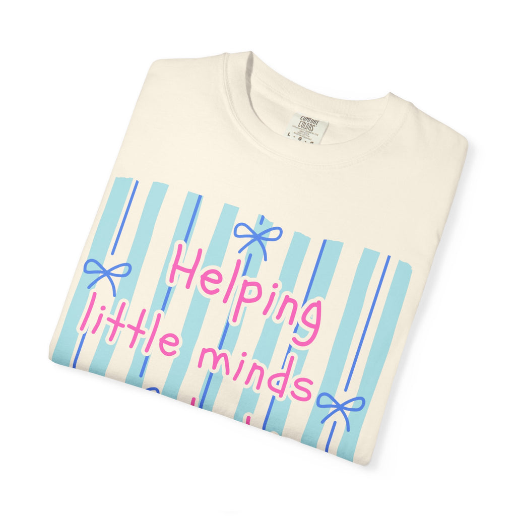Teacher Shirt, Helping Tiny Humans do big things, Comfort Colors, Teacher appreciation gift, stripe trend
